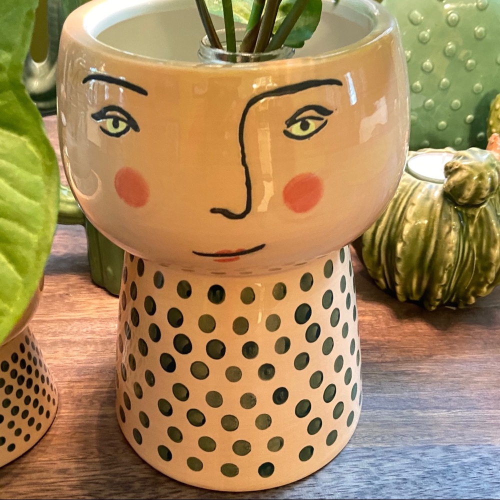 🌿Large Stoneware Family Planter/Vase Blue/White - Picture 15 of 16